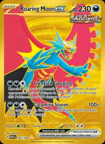 Roaring Moon ex Pokémon card #262