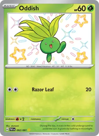 Oddish Pokémon card #92