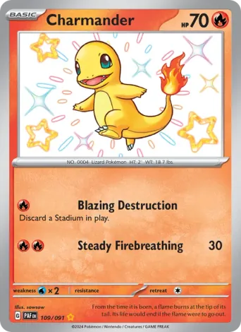 Charmander Pokémon card #109
