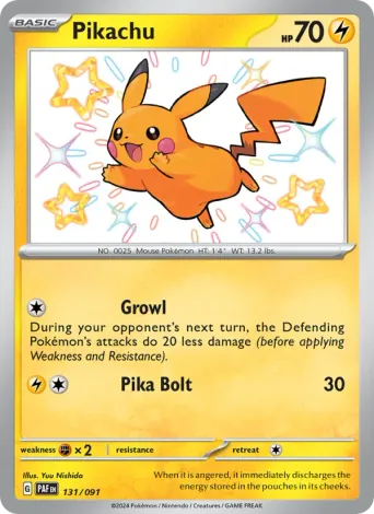 Pikachu Pokémon card #131