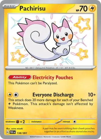 Pachirisu Pokémon card #138