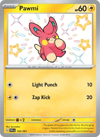Pawmi Pokémon card #142