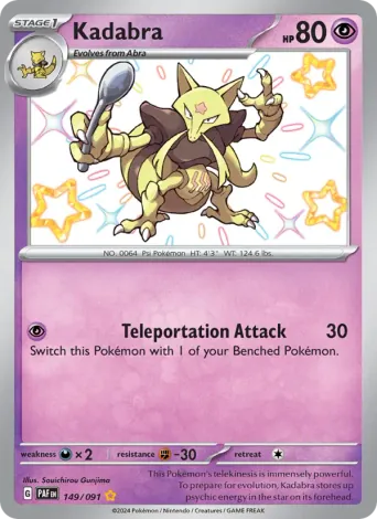 Kadabra Pokémon card #149