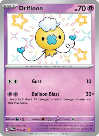 Drifloon Pokémon card #155