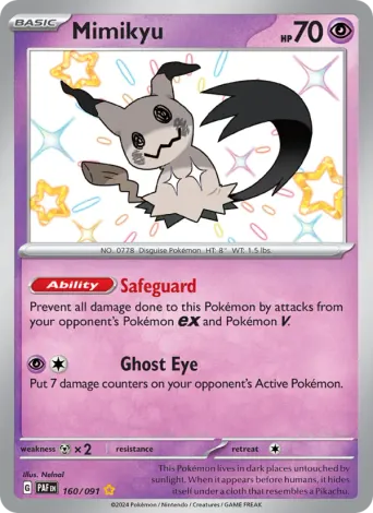 Mimikyu Pokémon card #160