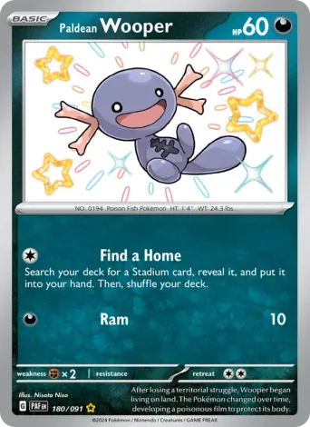 Paldean Wooper Pokémon card #180