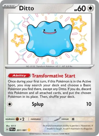Ditto Pokémon card #201