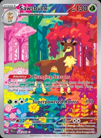 Sawsbuck Pokémon card #166