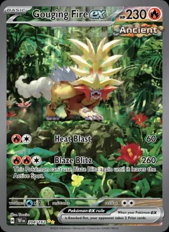 Gouging Fire ex Pokémon card #204