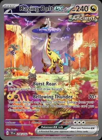 Raging Bolt ex Pokémon card #208
