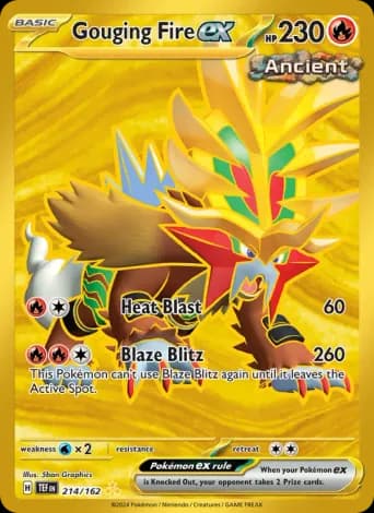 Gouging Fire ex Pokémon card #214