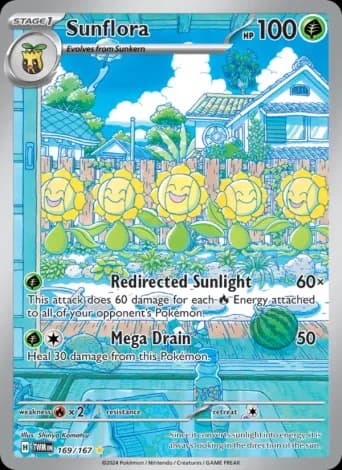 Sunflora Pokémon card #169