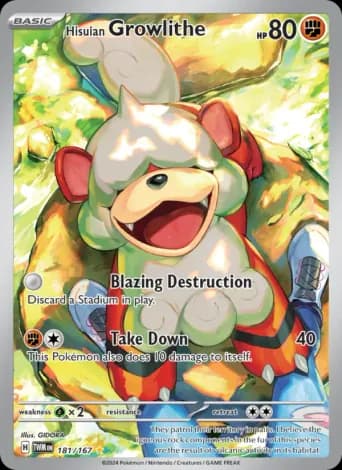 Hisuian Growlithe Pokémon card #181