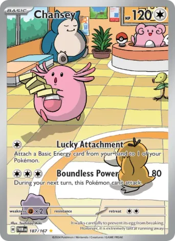 Chansey Pokémon card #187