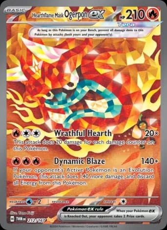 Hearthflame Mask Ogerpon ex Pokémon card #212