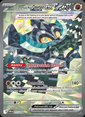 Cornerstone Mask Ogerpon ex Pokémon card #215