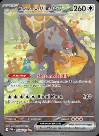 Bloodmoon Ursaluna ex Pokémon card #216