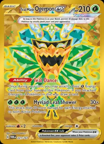 Teal Mask Ogerpon ex Pokémon card #221
