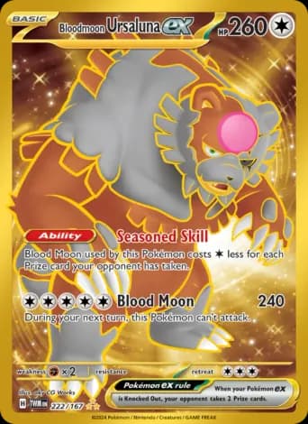 Bloodmoon Ursaluna ex Pokémon card #222