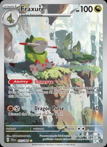 Fraxure Pokémon card #77