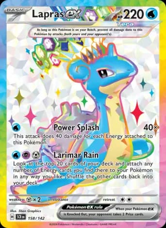 Lapras ex Pokémon card #158