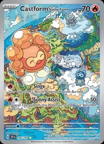 Castform Sunny Form Pokémon card #195