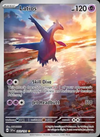 Latios Pokémon card #203
