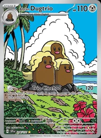 Alolan Dugtrio Pokémon card #208