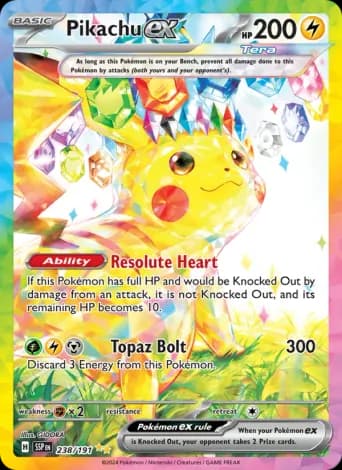 Pikachu ex Pokémon card #238