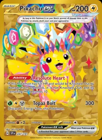 Pikachu ex Pokémon card #247