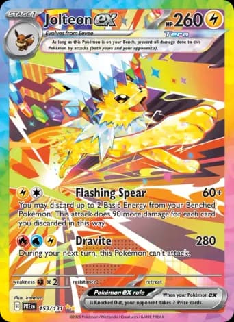 Jolteon ex Pokémon card #153