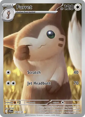 Furret Pokémon card #168