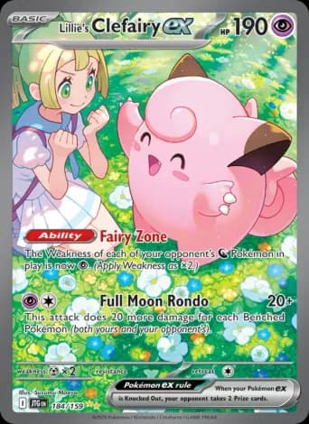 Lillie's Clefairy ex Pokémon card #184