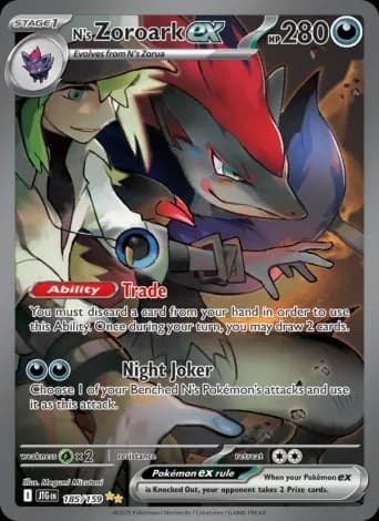 N's Zoroark ex Pokémon card #185