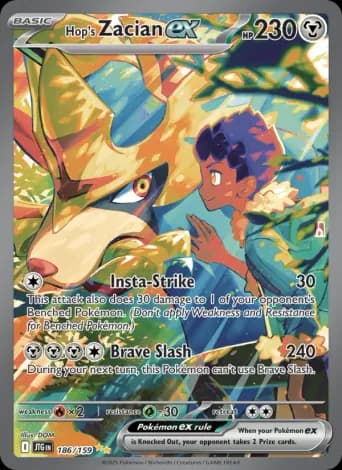Hop's Zacian ex Pokémon card #186