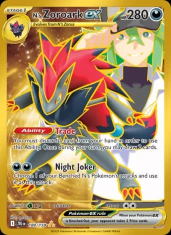 N's Zoroark ex Pokémon card #189