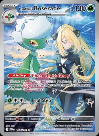 Cynthia's Roserade Pokémon card #184