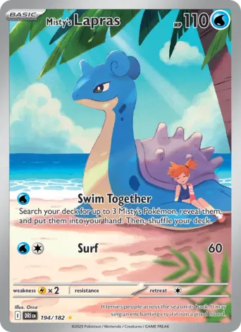Misty's Lapras Pokémon card #194
