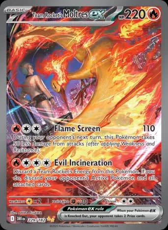 Team Rocket's Moltres ex Pokémon card #229