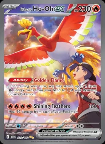 Ethan's Ho-Oh ex Pokémon card #230