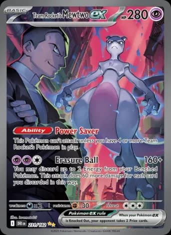 Team Rocket's Mewtwo ex Pokémon card #231