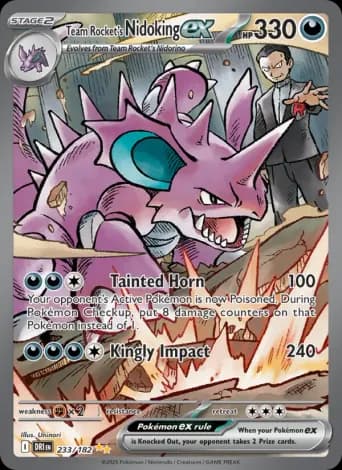 Team Rocket's Nidoking ex Pokémon card #233