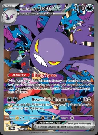 Team Rocket's Crobat ex Pokémon card #234