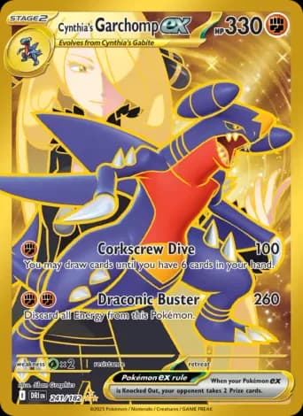 Cynthia's Garchomp ex Pokémon card #241
