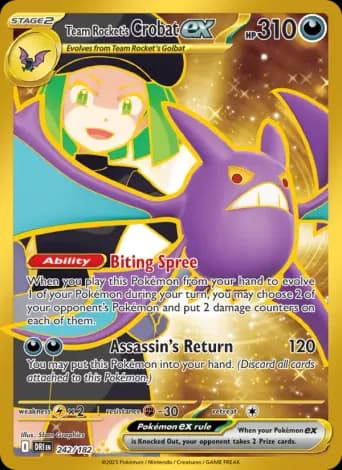Team Rocket's Crobat ex Pokémon card #242