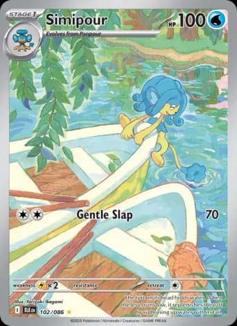 Simipour Pokémon card #102