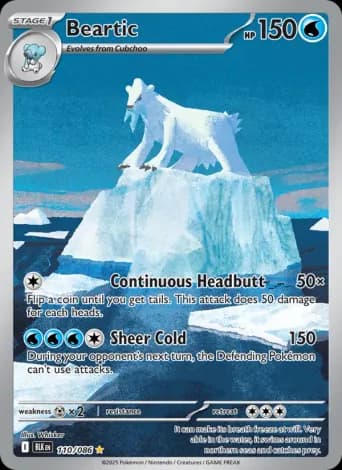 Beartic Pokémon card #110