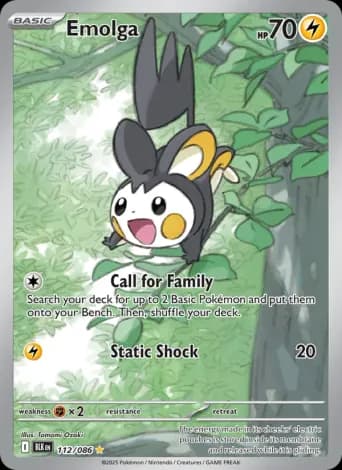 Emolga Pokémon card #112
