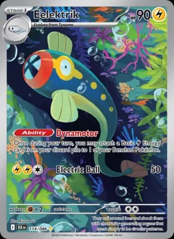 Eelektrik Pokémon card #114