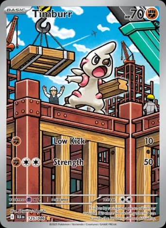 Timburr Pokémon card #125